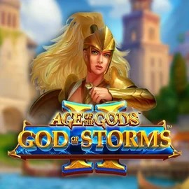 Age Of The Gods: God Of Storms 2 slot visual from Playtech available on luckyvibe.ca