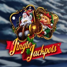 Jingle Jackpots online game logo by Dragon Gaming on luckyvibe.ca