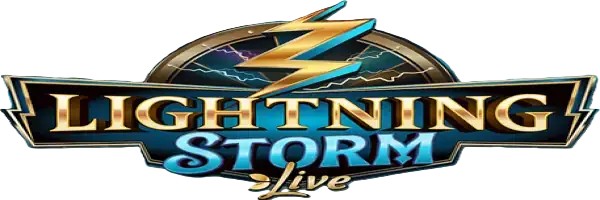 Lightning Storm logo by Evolution LuckyVibe Casino