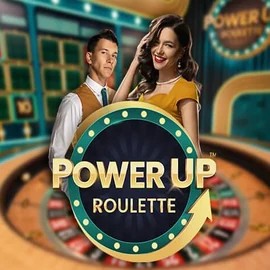 PowerUP Roulette slot logo by Pragmatic Play at LuckyVibe Casino