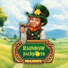 Rainbow Jackpots Megaways slot logo by Red Tiger Gaming at LuckyVibe Casino
