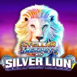 Stellar Jackpots with Silver Lion logo by Lightning Box Game LuckyVibe Casino