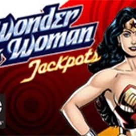 Wonder Woman Jackpots slot logo by Amaya at LuckyVibe Casino